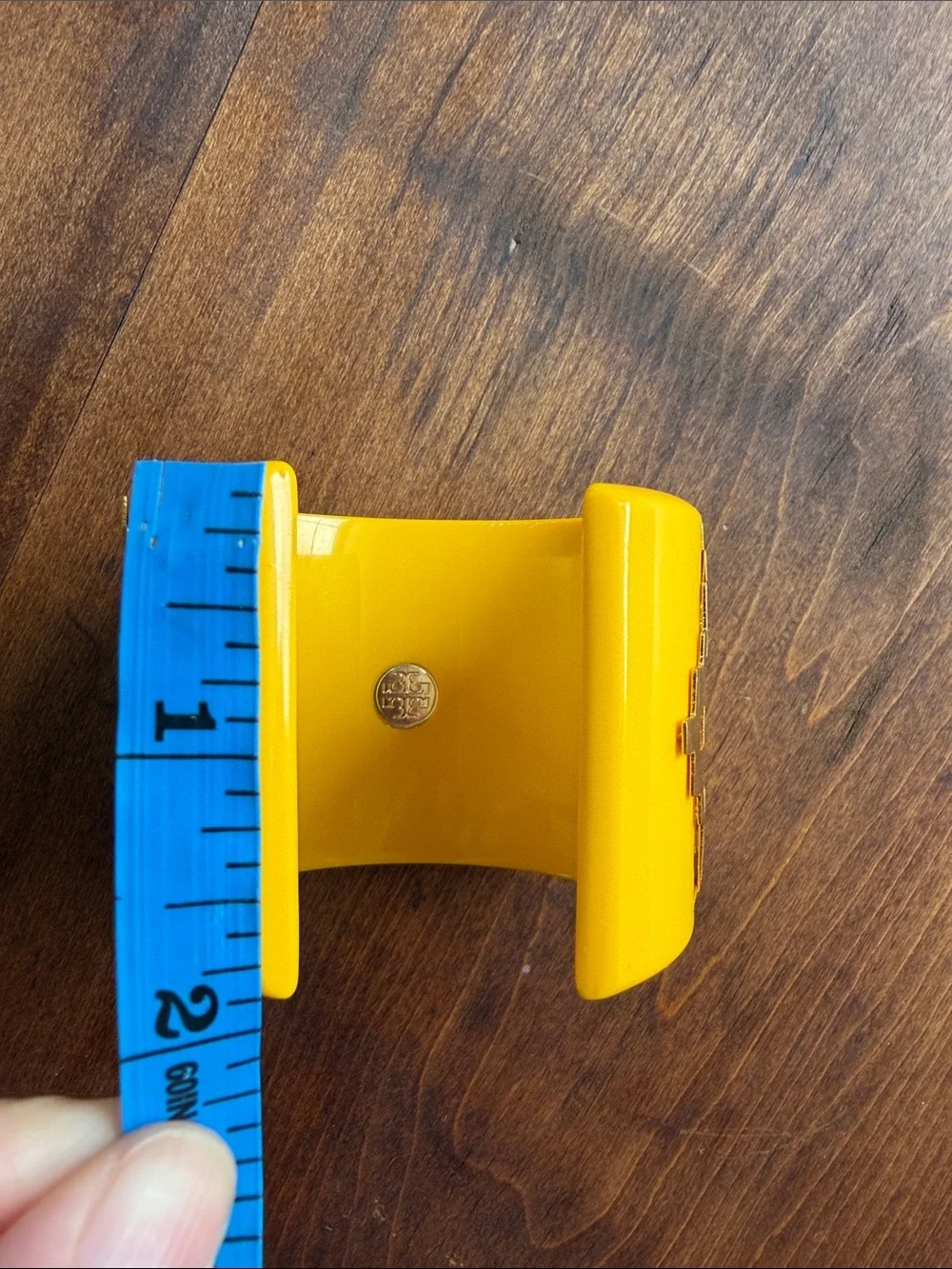 vintage Tory Burch Pierced T Resin Cuff Bracelet